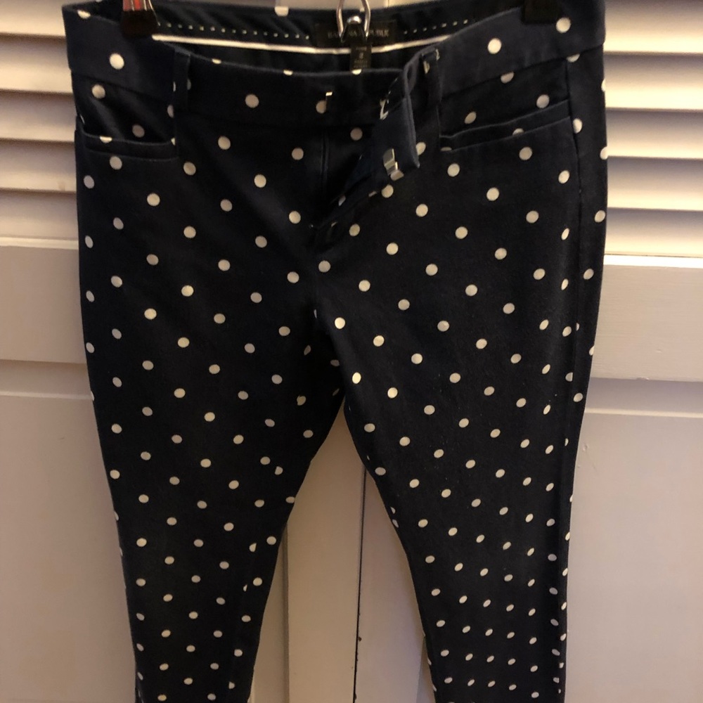 Banana Republic Sloan polka dot dress pants. Slightly worn. Size 2 24” inseam